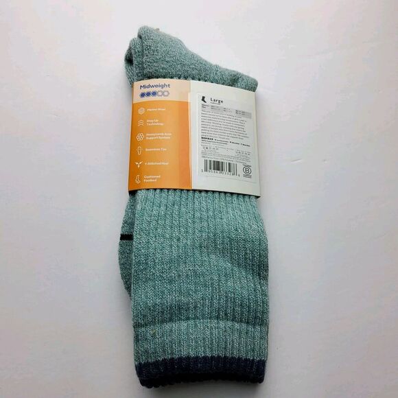 Bombas Merino Wool Blend Midweight Crew Socks Size L (Wo 11-13, Men's 9.5-13) - Picture 3 of 4